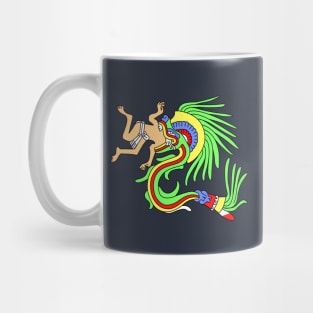 Quetzalcoatl, Aztec god devouring a man Mug